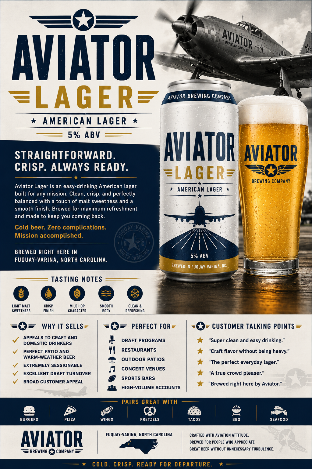 Aviator Lager beer artwork