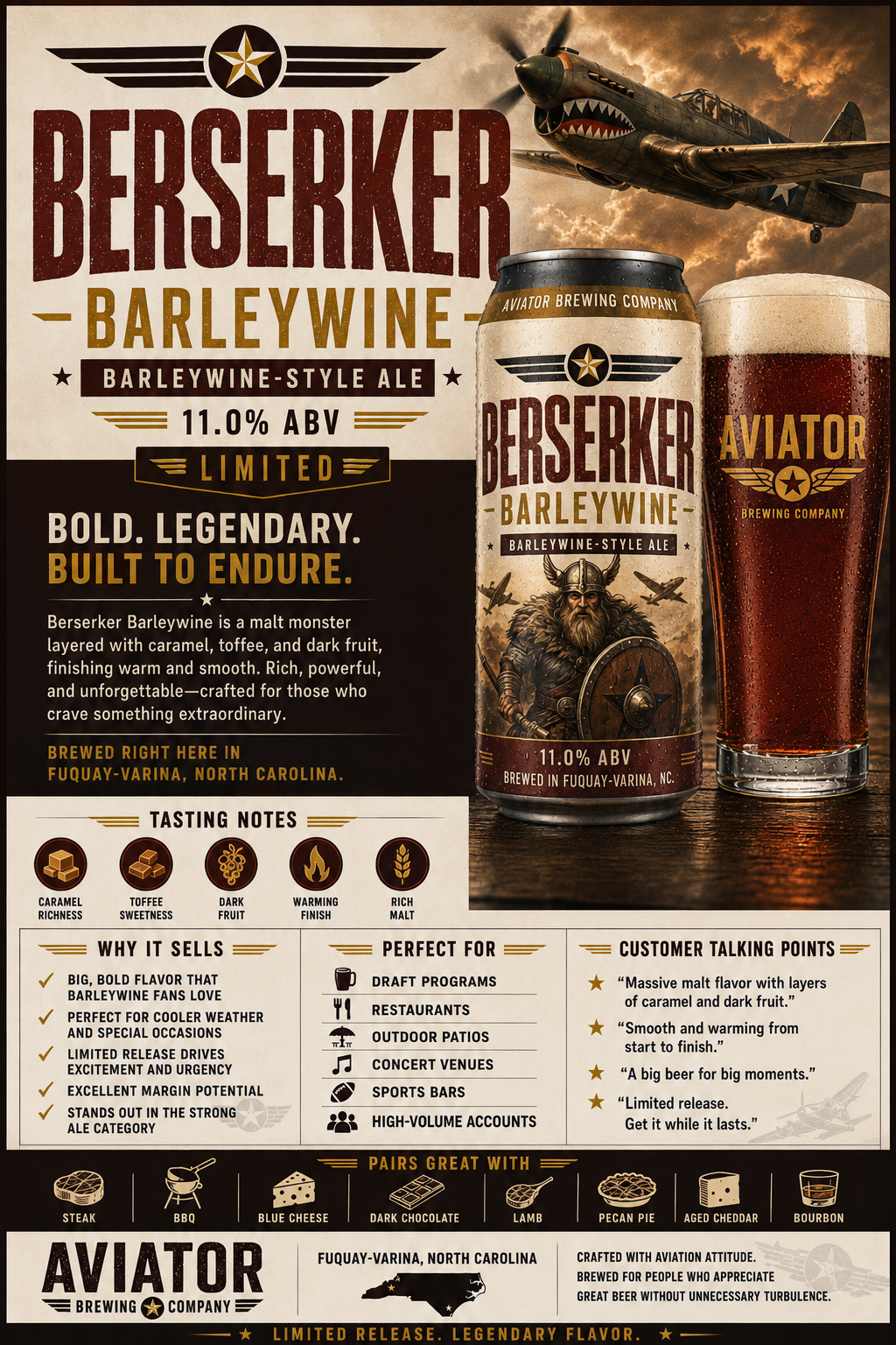 Berserker Barleywine beer artwork