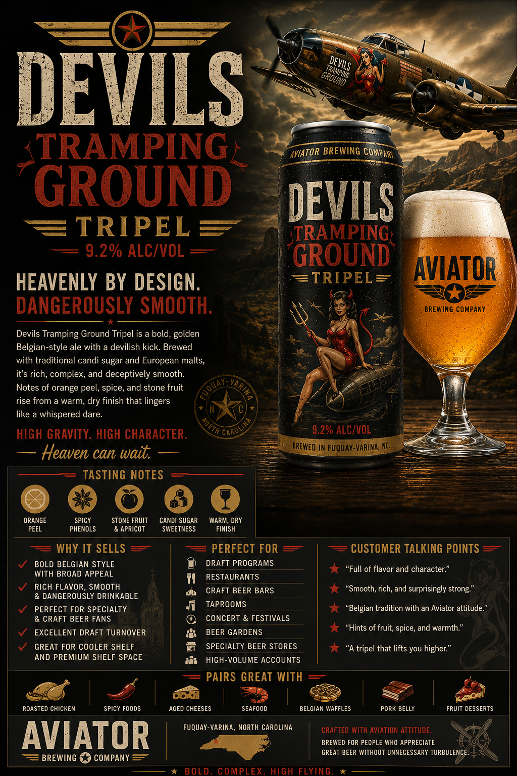 Devils Tramping Ground Tripel Ale beer artwork