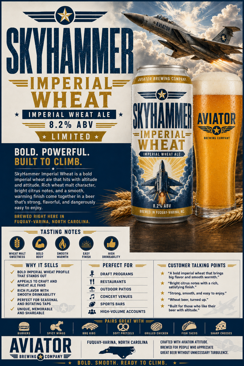 SkyHammer Imperial Wheat beer artwork